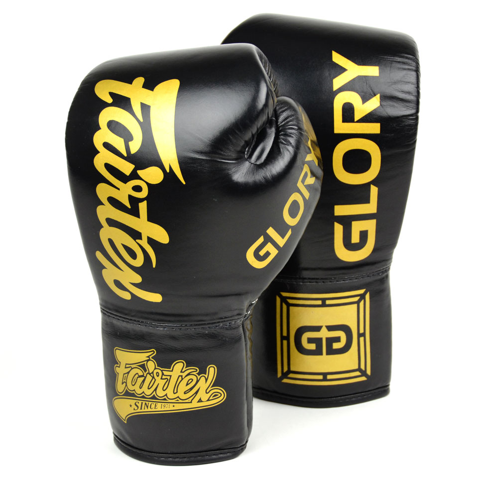 Gym offentlig tvetydigheden Fairtex X Glory Black Lace-up Boxing Gloves - Boxing Fit Academy