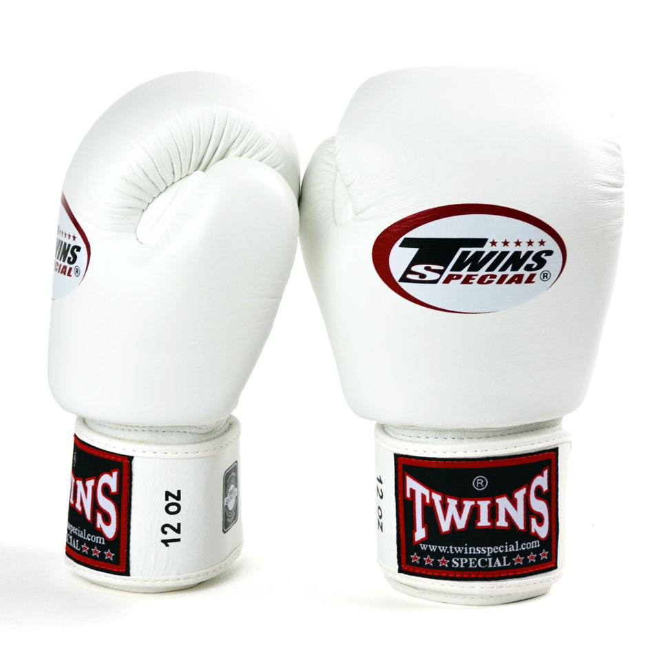 Twins White Velcro Boxing Gloves Boxing Fit Academy