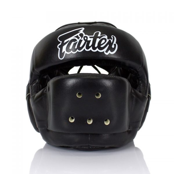 Fairtex Black Full Face Headguard