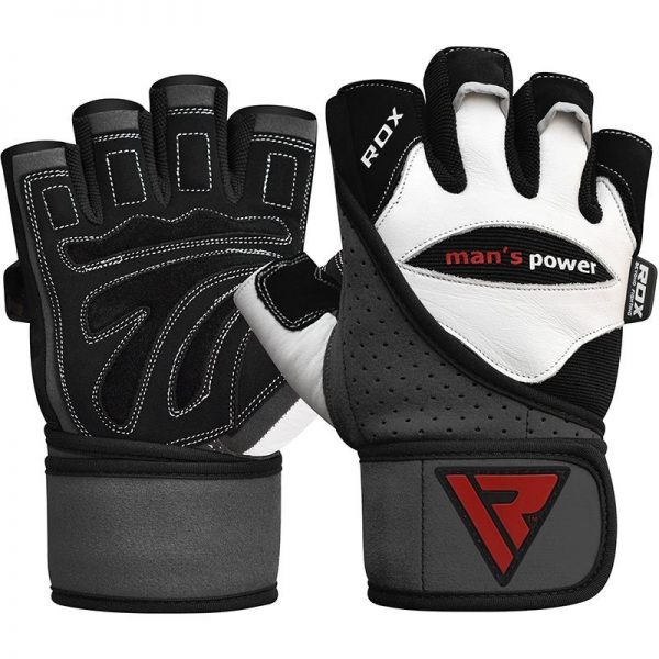 RDX L1 Leather Bodybuilding Gym Gloves - Image 5