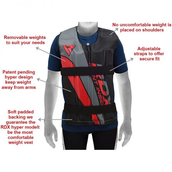 RDX R1 Adjustable 10 18KG Weighted Vest - Image 8